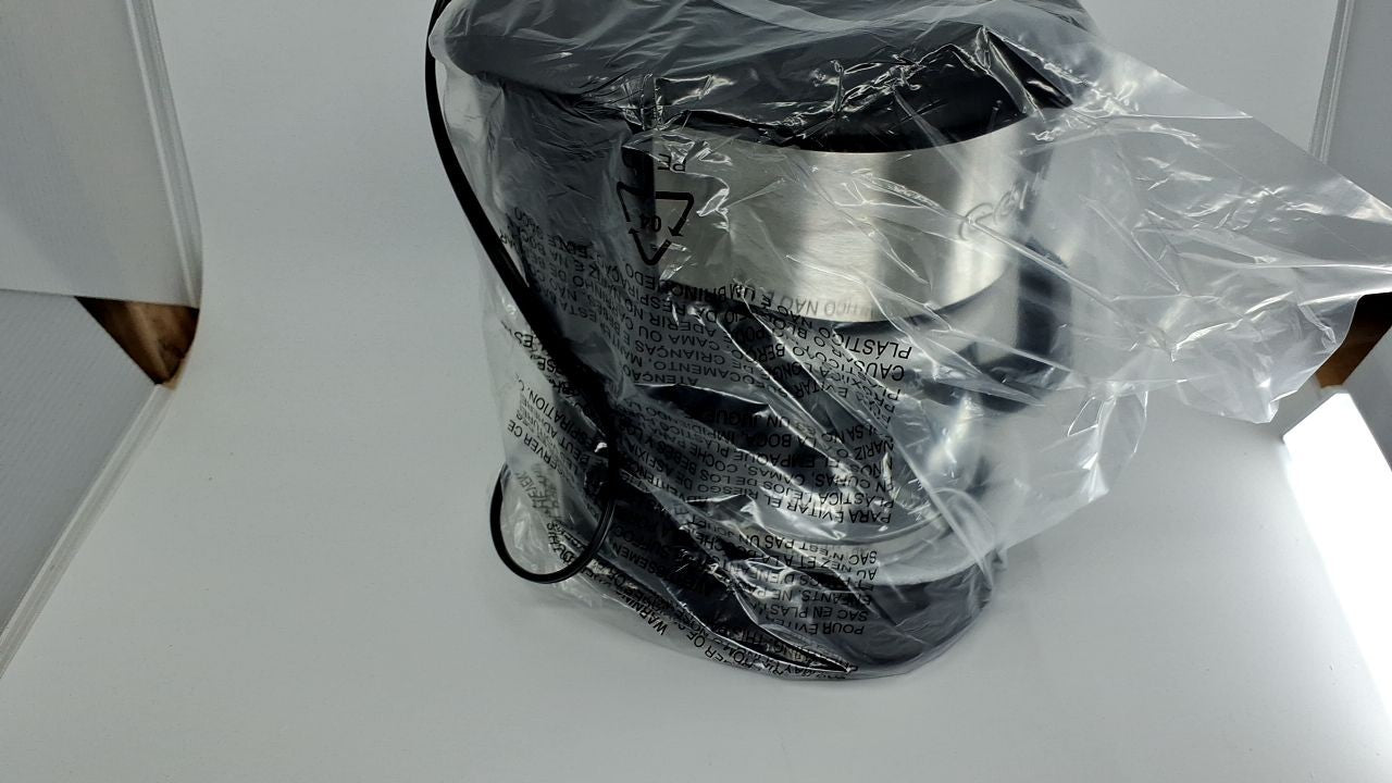 Gourmia One-Touch Coffee Maker, 5 Cup, Black & Stainless Steel Accents