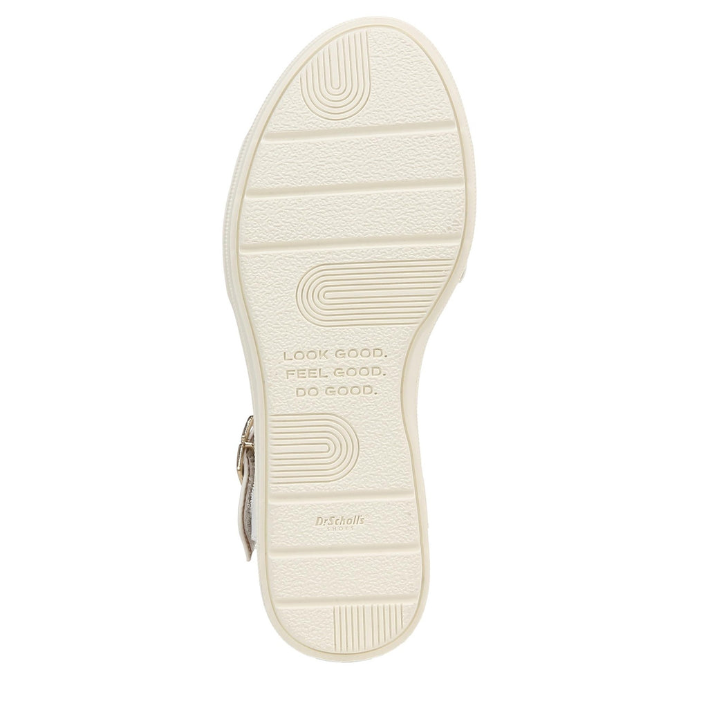 Dr. Scholl's Shoes Womens Time Off Sky Sandal White Smooth 7 M