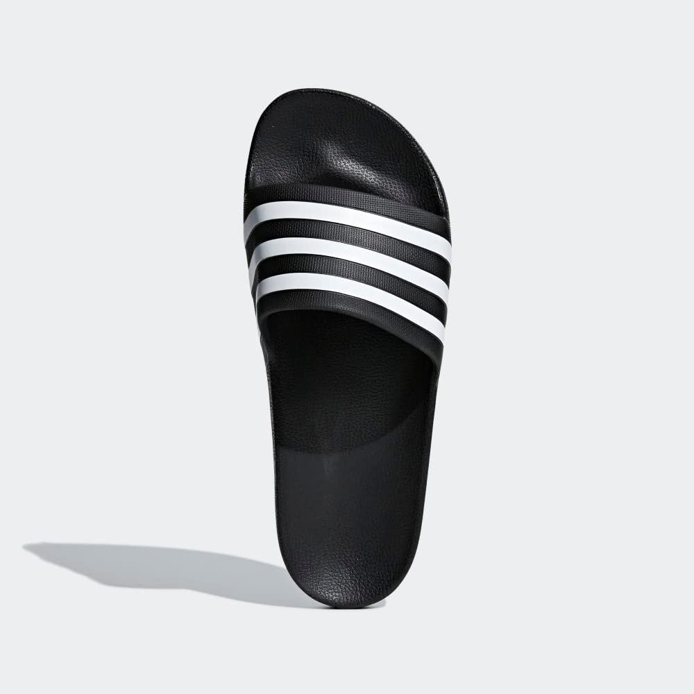 adidas unisex-adult Adilette Aqua Slides Black/White/Black 8