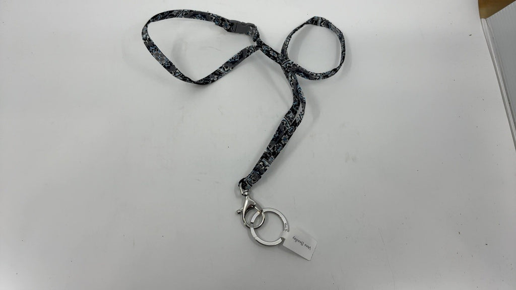 Vera Bradley Cotton Breakaway Lanyard Charcoal Medallion One Size