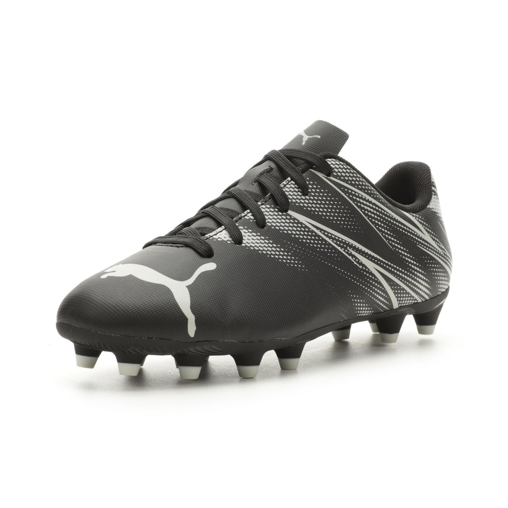 PUMA Attacanto Firm AG Soccer Cleats, Black-Silver Mist, 13 Little Kid