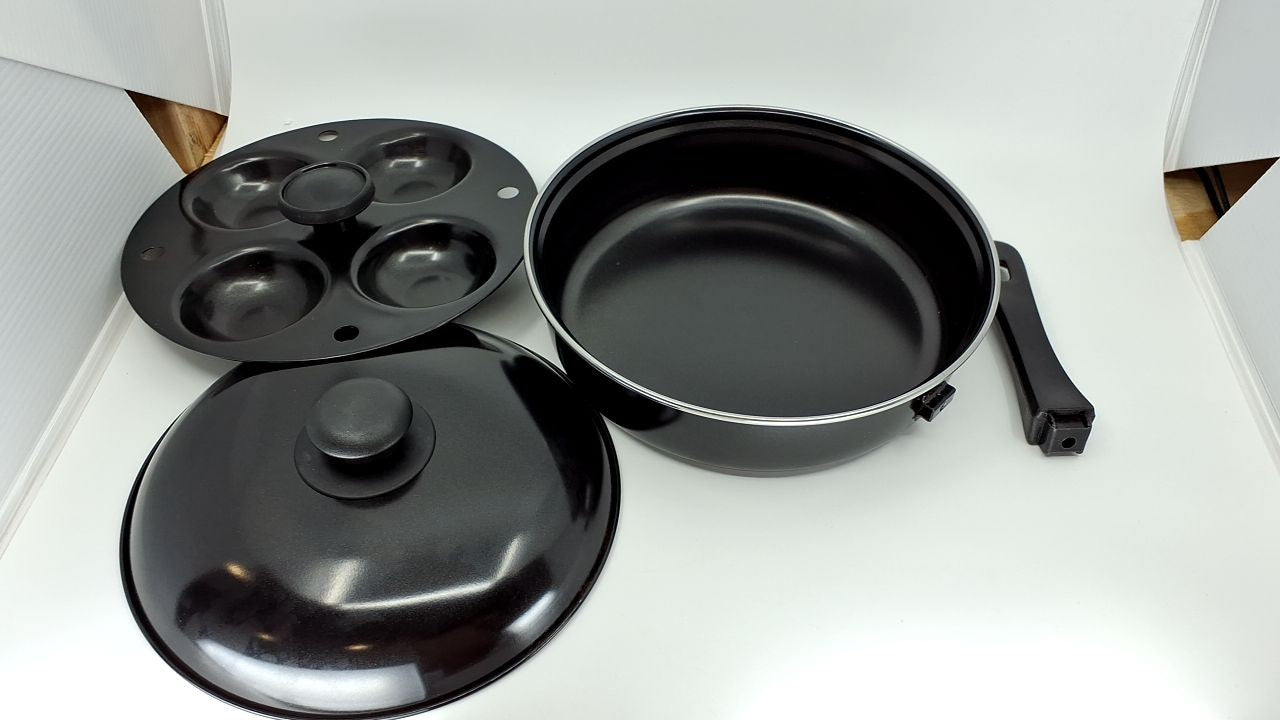 Norpro 9.5 In Nonstick Egg Poacher Skillet Set W/ Removable 4 Egg Poacher
