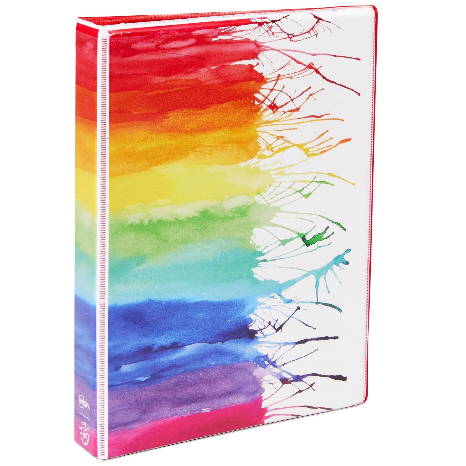 Avery 5.5x8.5 Mini Binder w/ 1" Gap Free Rings, Rainbow Color
