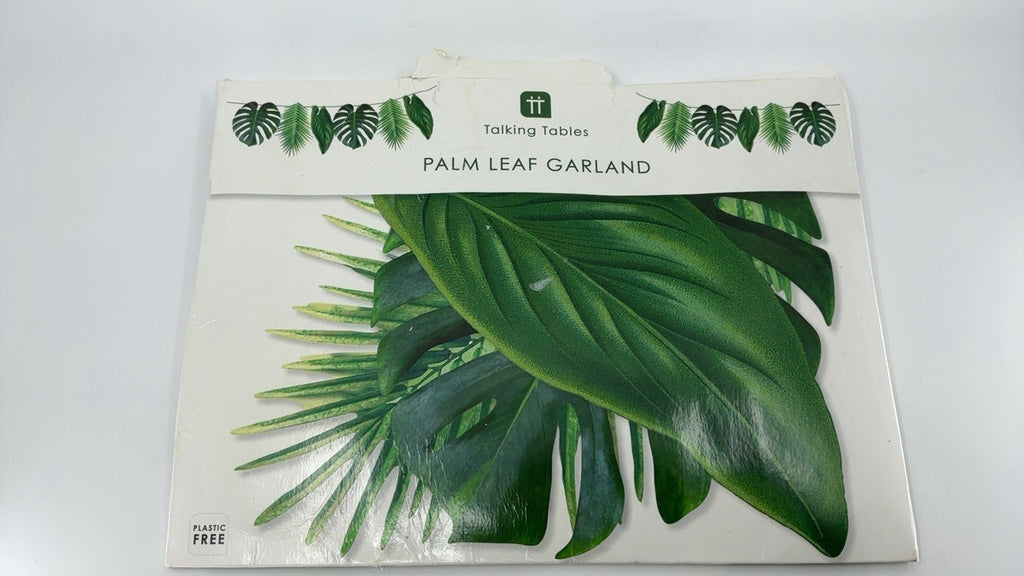 Tropical Palm Leaf Garland Party Decorations, Length 2.6M, 8.5 FT, Green