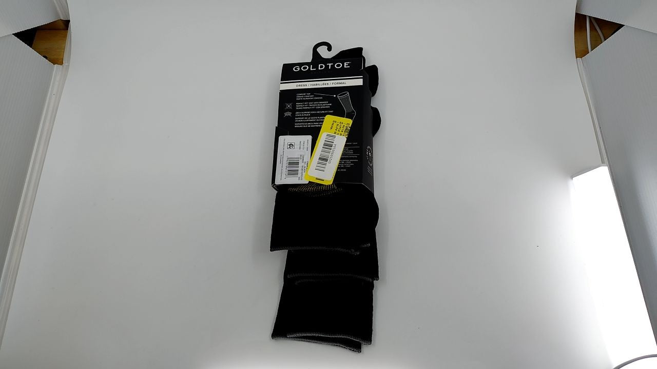 GOLDTOE Edition Mens Dress Rib Crew Socks, 3-Pack