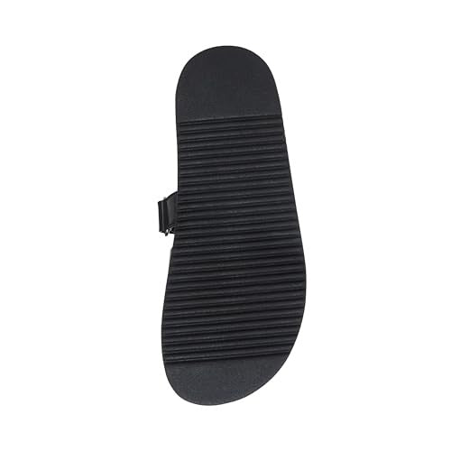 Steve Madden Women's Mayven Slide Sandal, Black Leather, 7.5