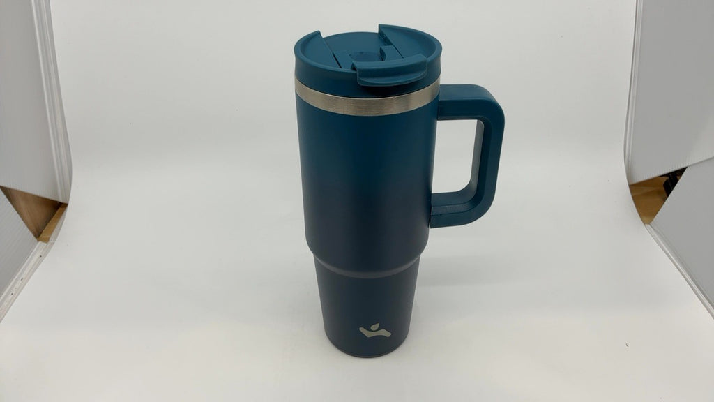Konokyo 30 Oz Stainless Steel Tumbler w/ Handle, Indigo Black