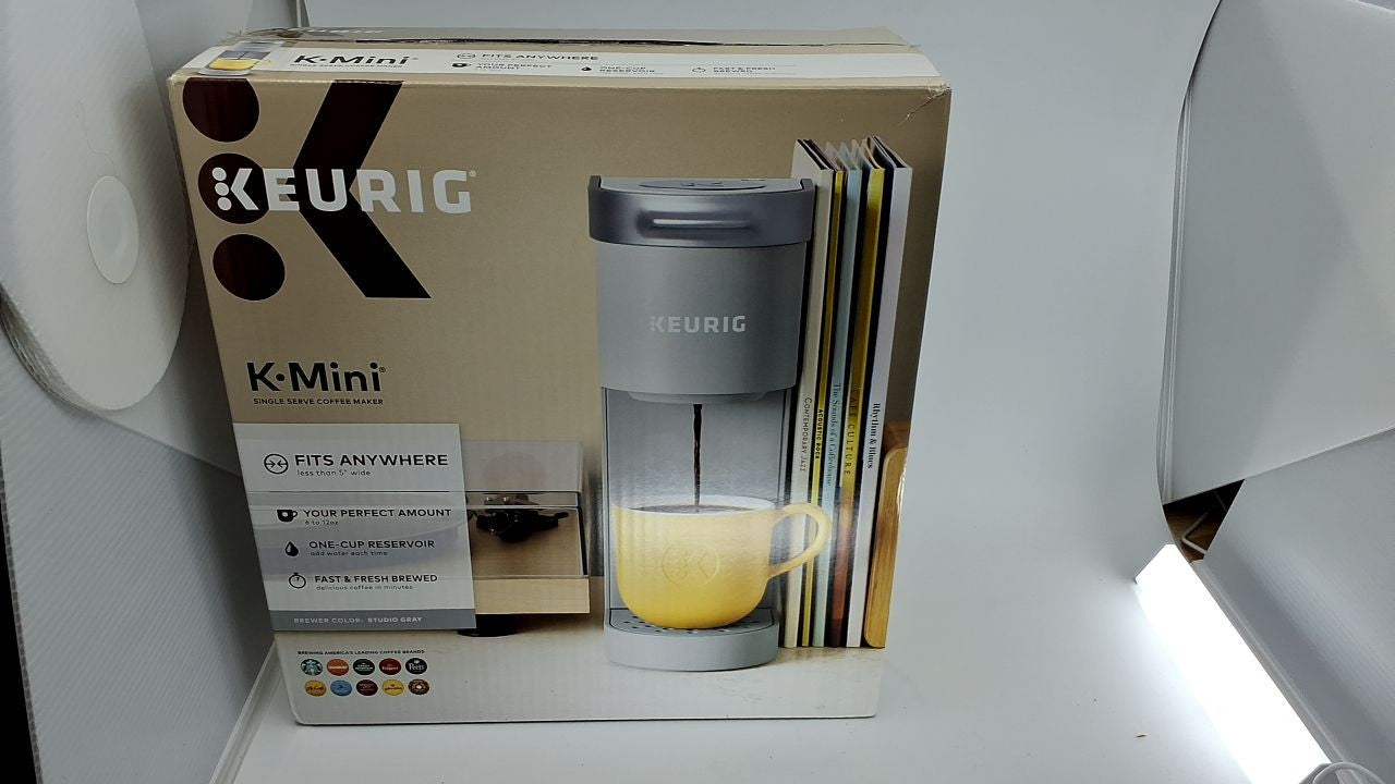 Keurig K-Mini Coffee Maker, 6-12oz Brew Sizes, Studio Gray, Small Space