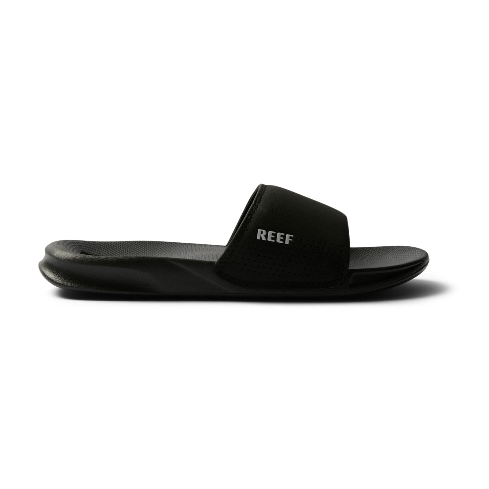 Reef One Slide Mens Sandal, Lightweight & Water Friendly, Black, 8