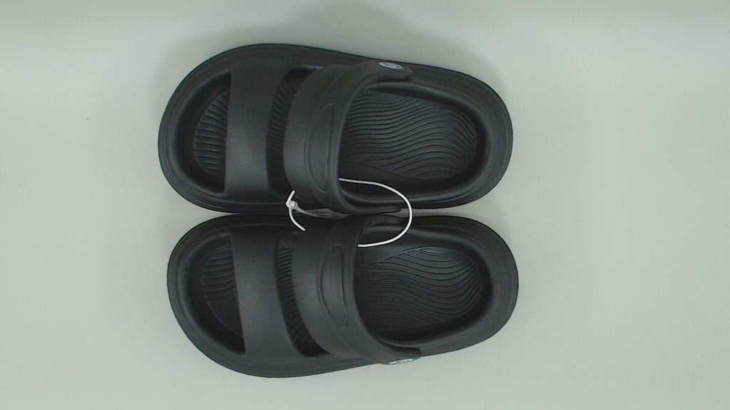 Axcone Kids Comfort Clogs Slippers Boys Girls Slides Shoes, Black-24/25