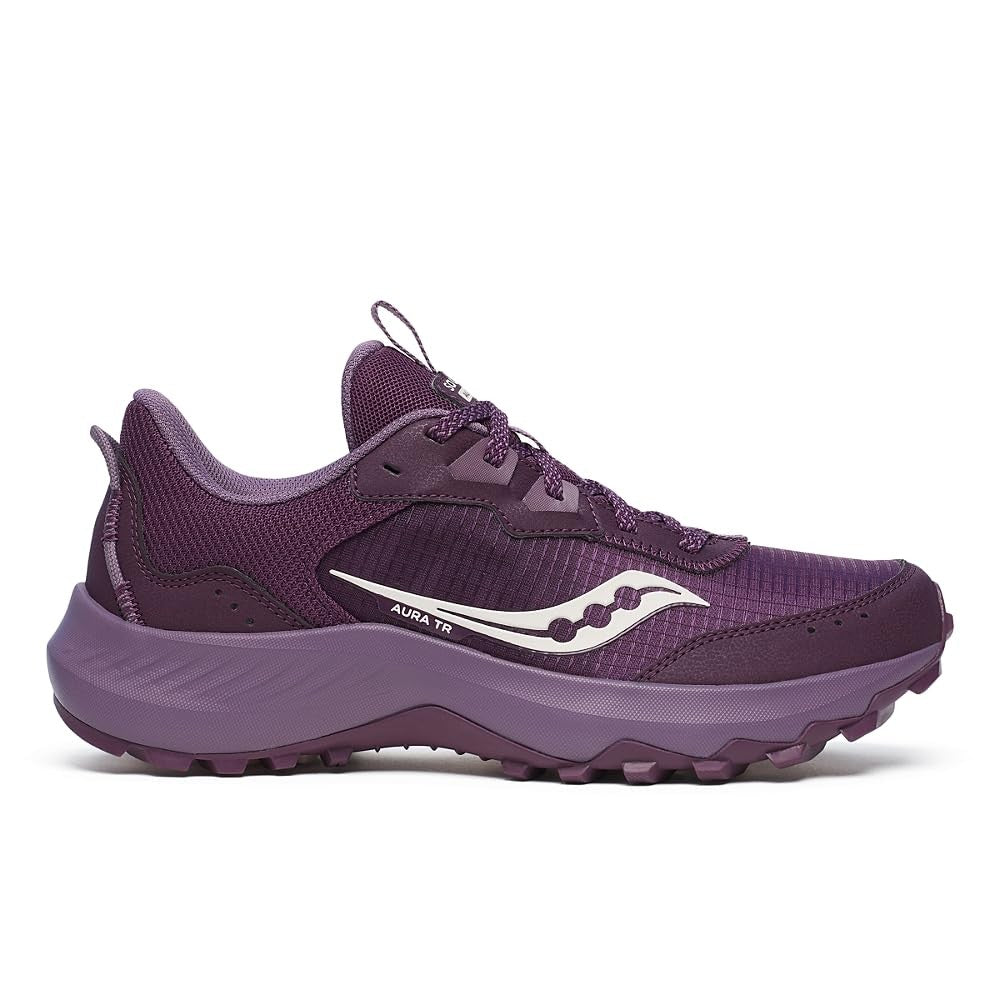 Saucony Women's Aura TR Hiking Shoe, Plum/Pearl, 5