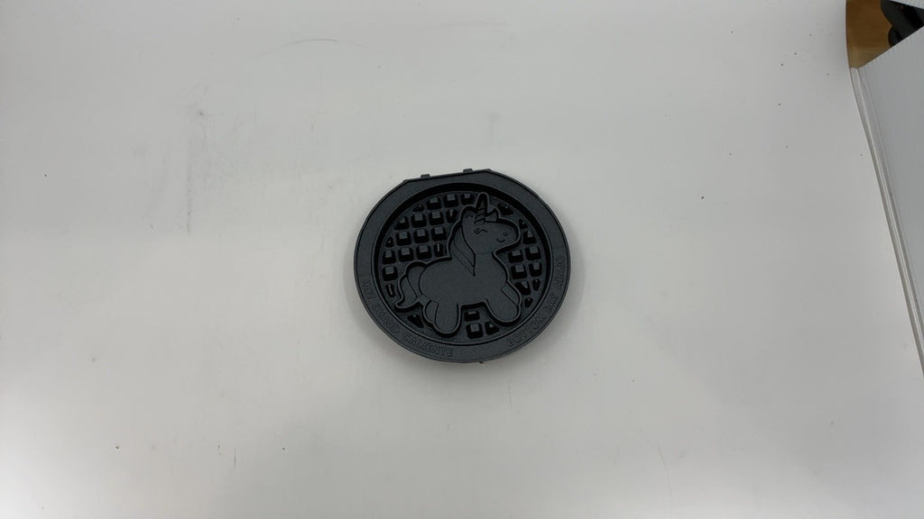 2Pc Nonstick Waffle Plates Set for DASH Mini Maker, Unicorn & Dinosaur