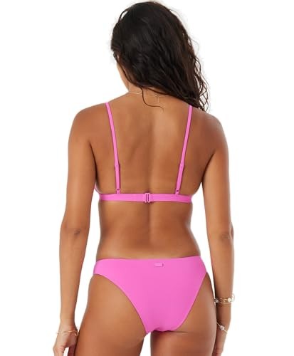 Roxy Women's Bikini Bottoms, Maui Pink, Stretch Fabric, UPF 50+, Size S
