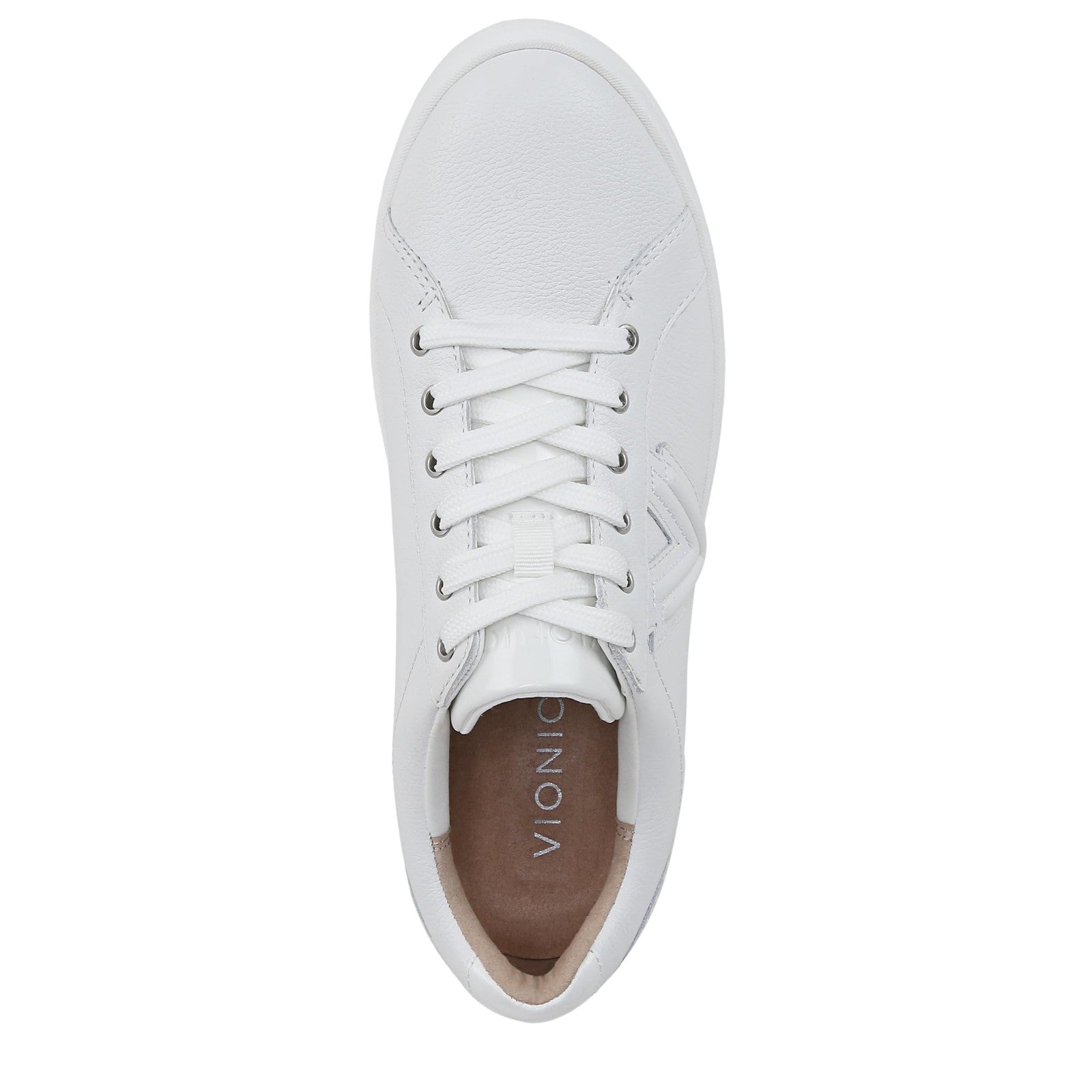 Vionic Women's Kearny Lace Up Sneaker, White Leather, 9.5 Wide