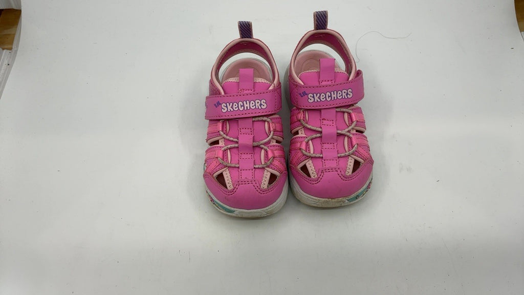 SKECHERS Girls Play Scene-Fun Squad Sneaker, Pink/Multi, 9 Toddler