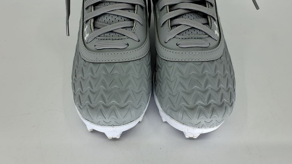 Under Armour Boys' Baseball Cleats, Leadoff Mid RM JR 3.0, Gray, Size 4