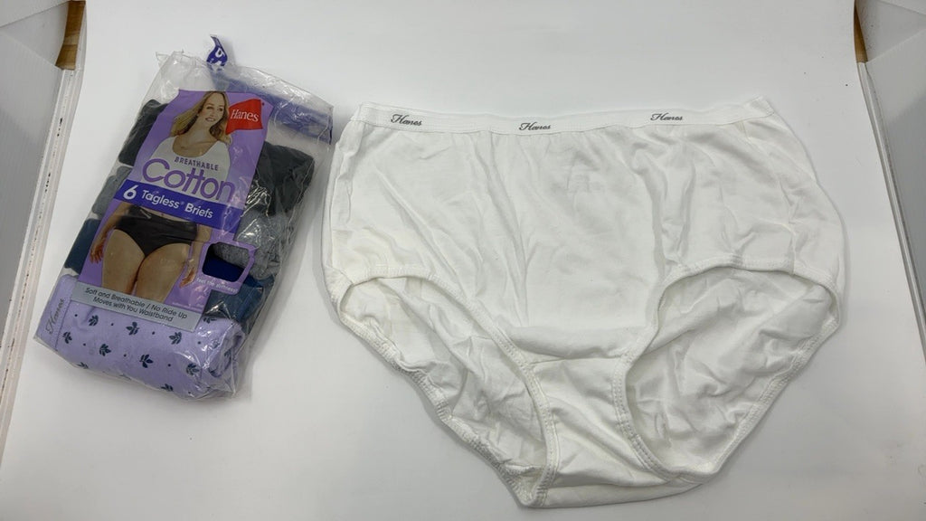 Hanes 6-Pack Women's Briefs, Cotton, Tagless, Moisture-Wicking