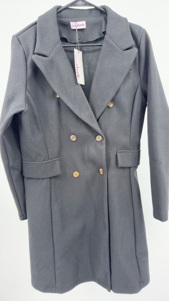 Double-Breasted Longline Coat