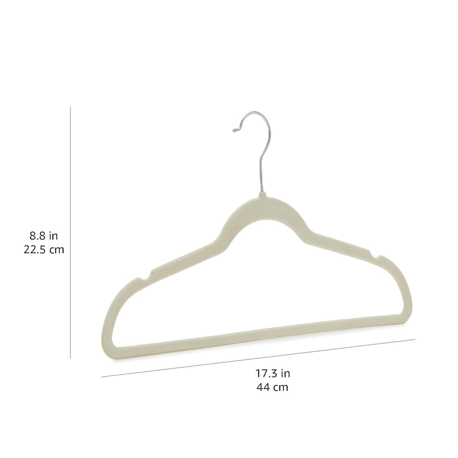 Ivory/Beige Velvet Suit Hangers 30 Pack Non-Slip Slim Design