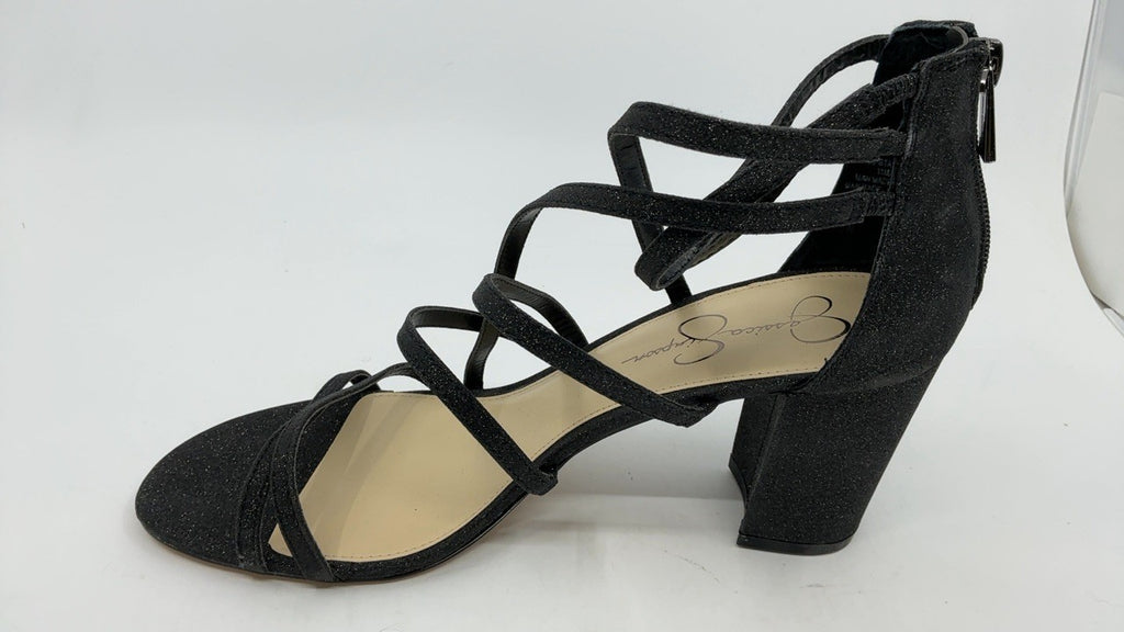 Jessica Simpson Women's Stassey Strappy Block Heel Sandal Heeled, Black, 11