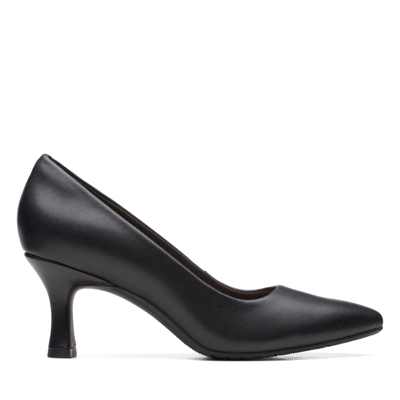 Clarks Women's Kataleyna Gem Pump, Black Leather, 9