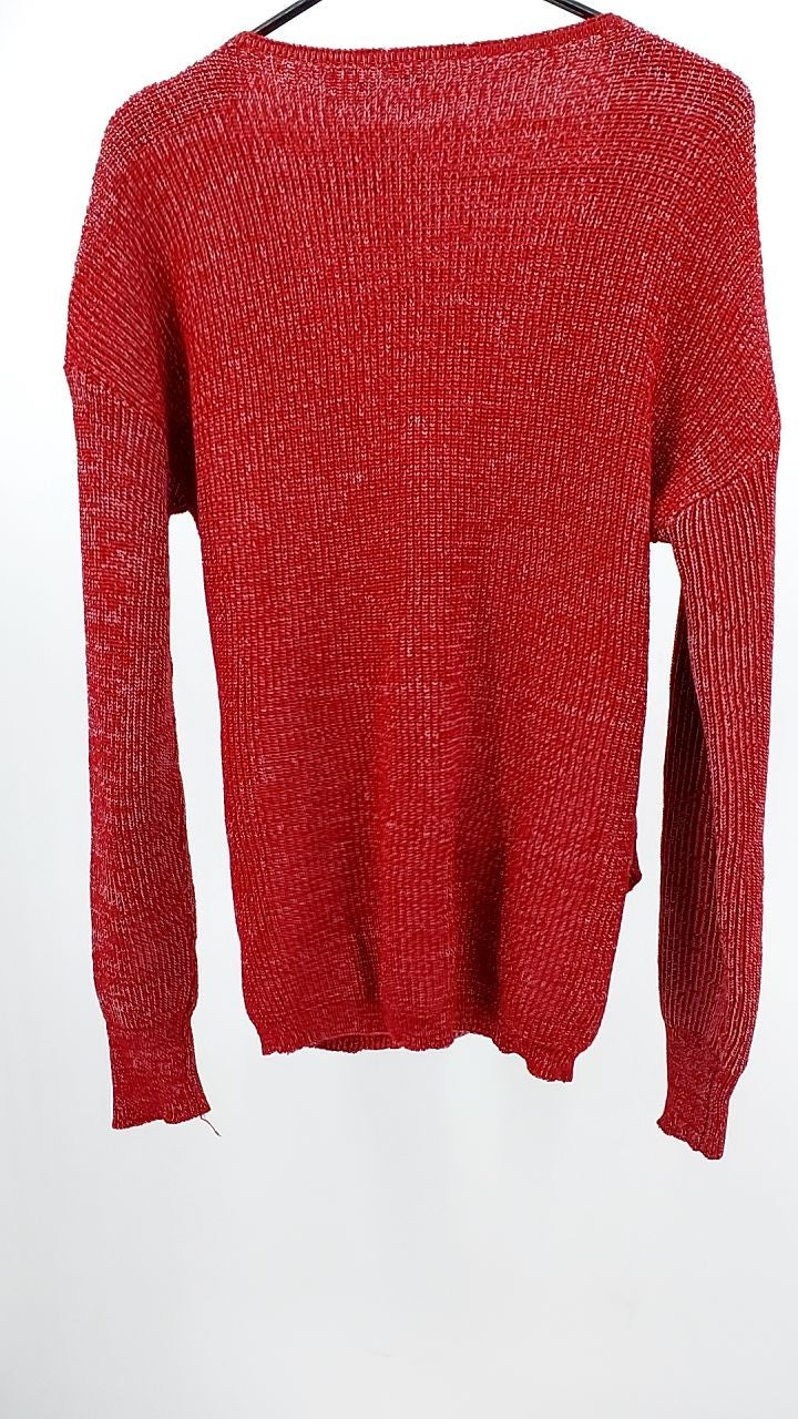 Surplice Long Sleeve Knit Top