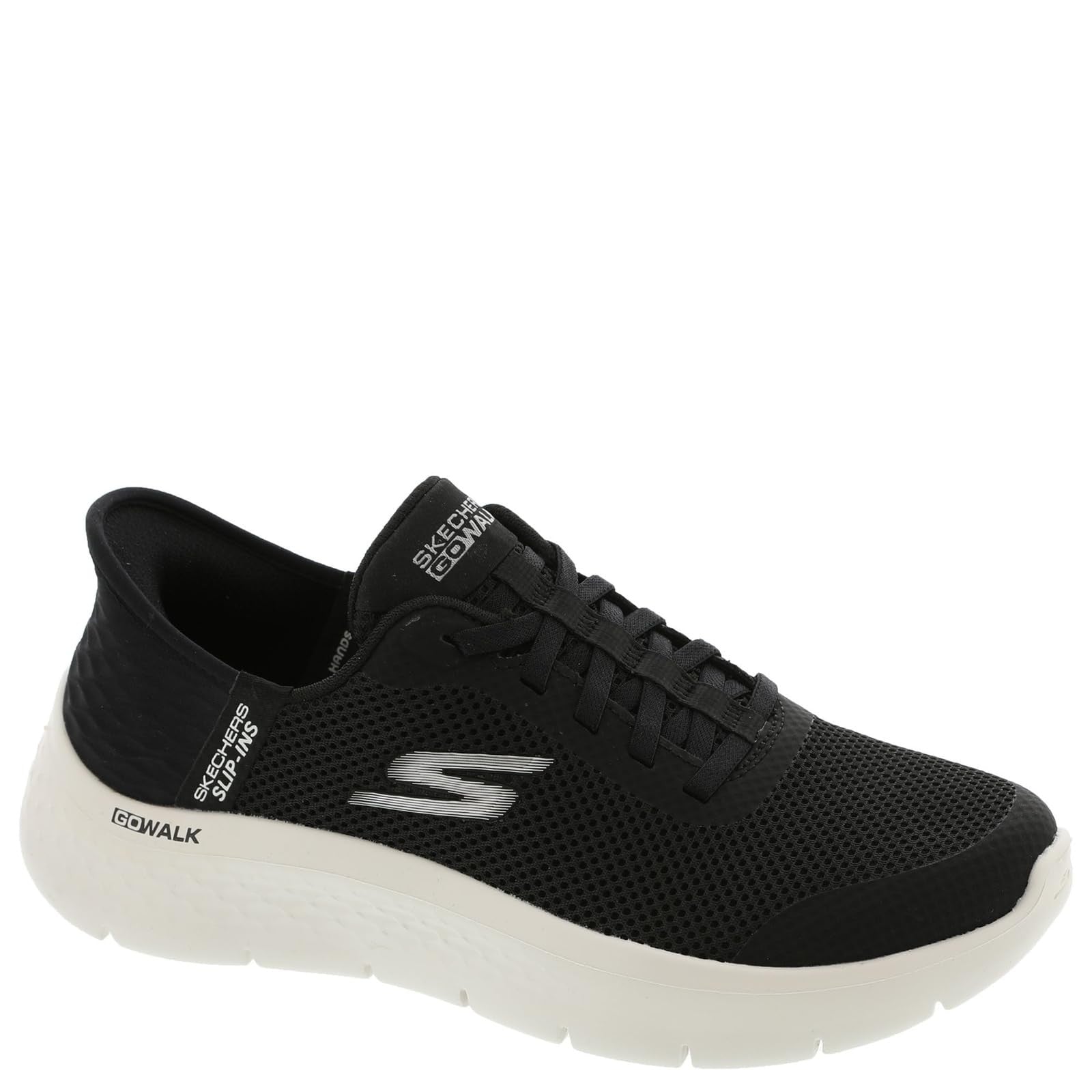 Go Walk Flex Hands Free Slip-Ins, Women's 8.5 W, Black/White Sneakers