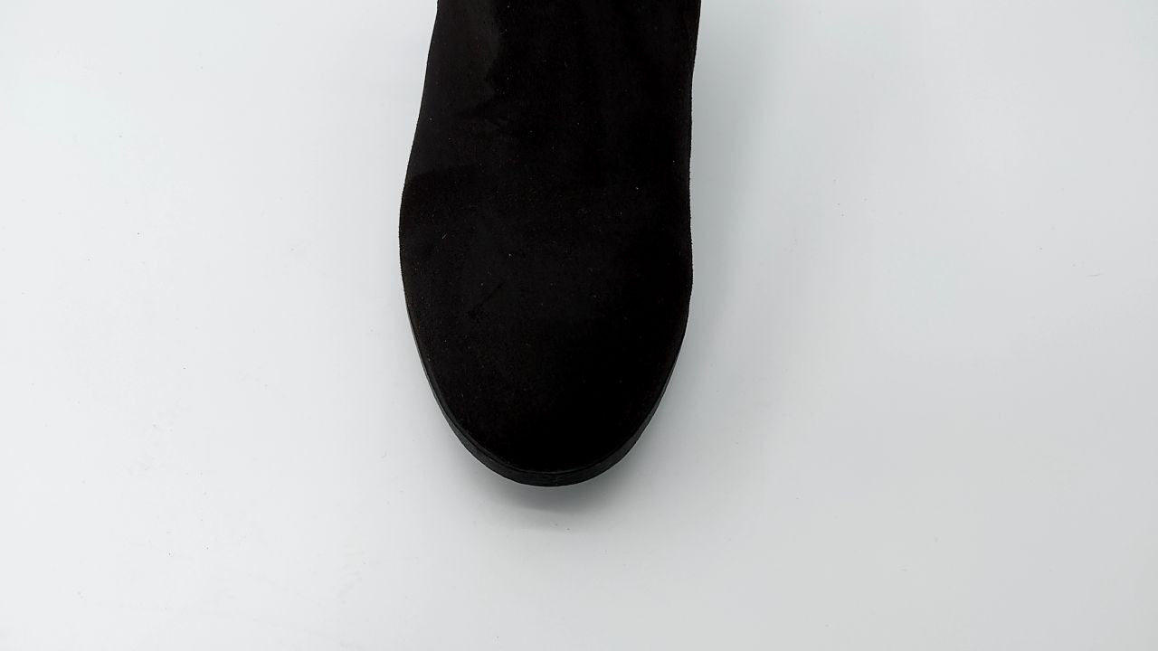 Dr. Scholl's Shoes Women's Brief Ankle Boot, Black Microfiber Suede, 10 W US