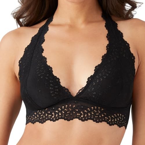 Women's Night Eyelet Halter Bralette, Large by b.tempt'd