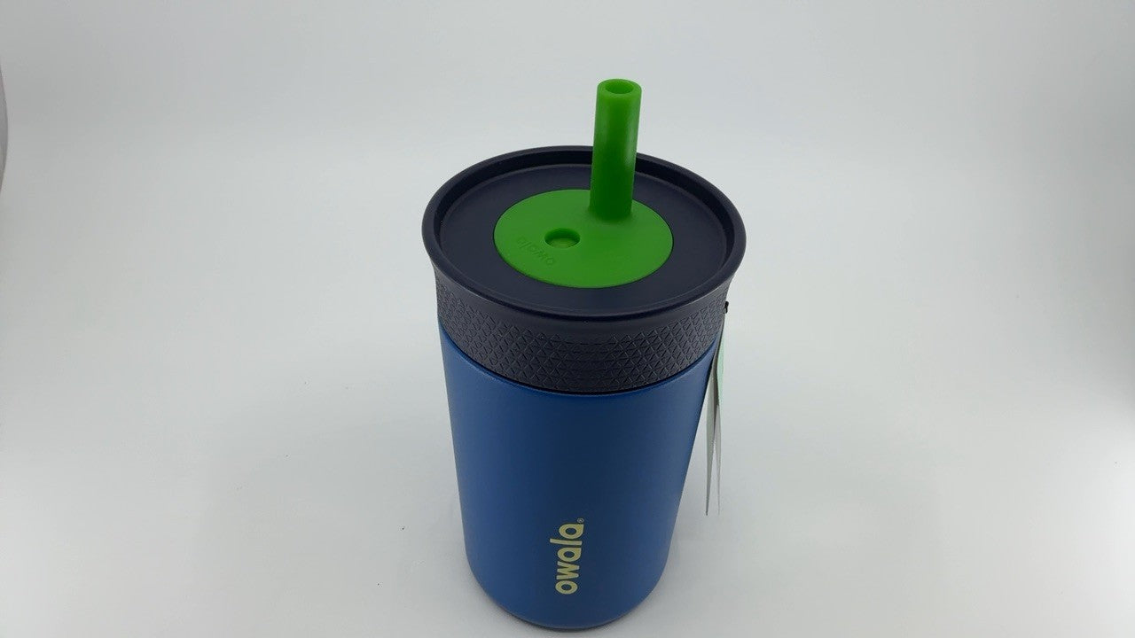 Owala Kids 12 Oz Insulated Tumbler Navy & Blue w/ Straw - Dishwasher Safe