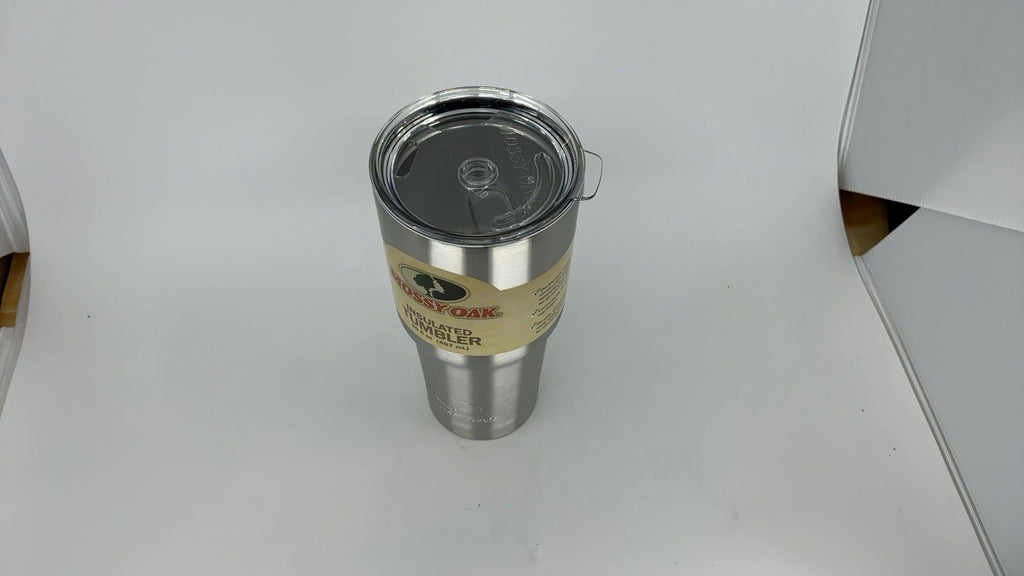 Mossy Oak Double Walled Stainless Steel Tumbler , 30-ounces, Silver
