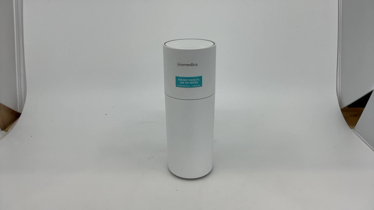 Homedics Ultrasonic Humidifier, 10-Hour Runtime, White, Travel Size