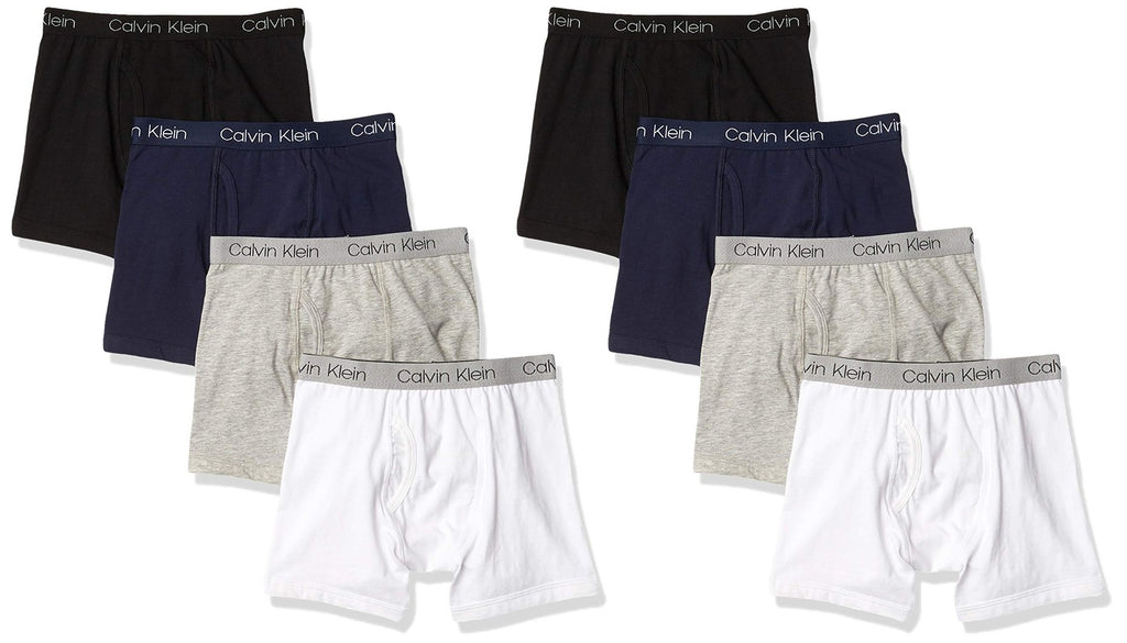 Calvin Klein Boys Boxer Brief Underwear 8 Pack, Basic Pack, Small