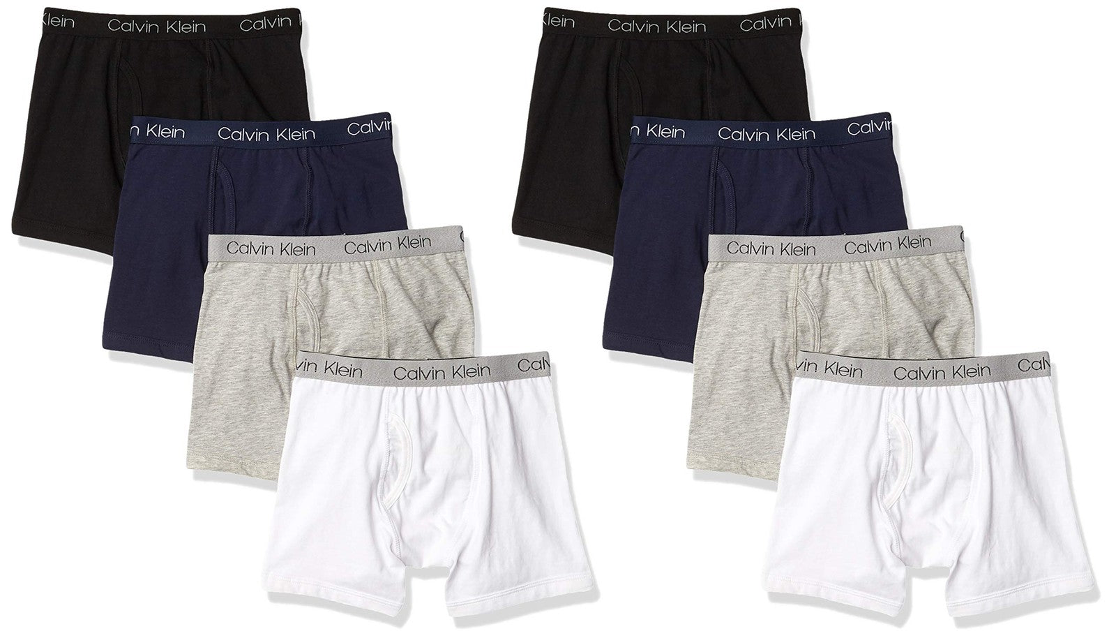 Calvin Klein Boys Boxer Brief Underwear 8 Pack, Basic Pack, Small