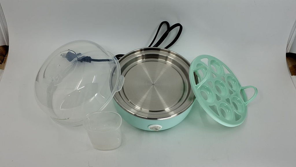 7-Egg Capacity Electric Egg Cooker Retro Mint, Auto Shut-Off Feature