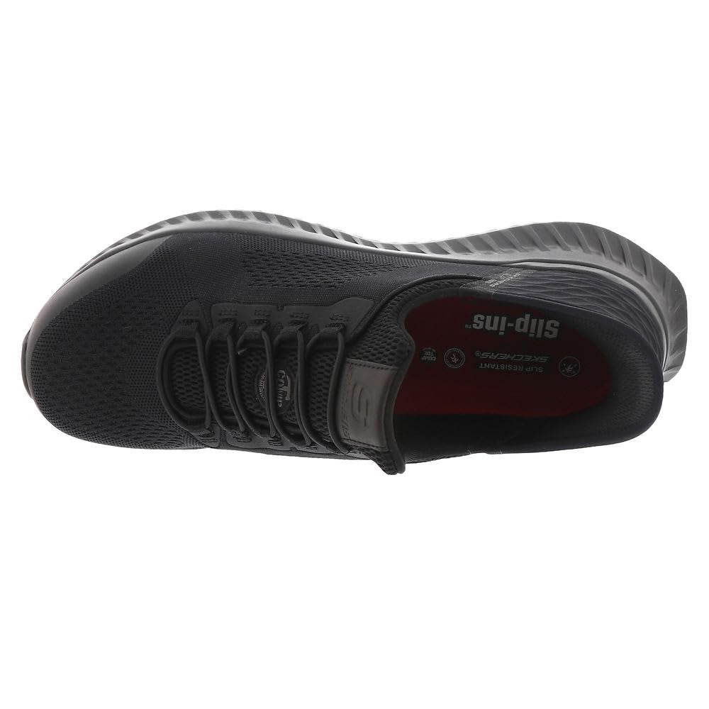 Skechers Men's Black Slip-Ins Construction Shoe Comp Toe Size 13