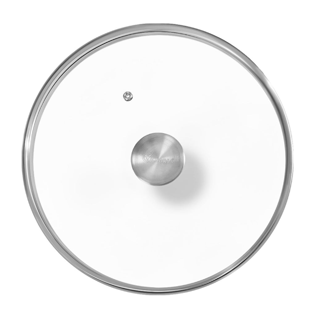 10-Inch Victoria Cast Iron Skillet Glass Lid, 9.5-Inch Internal