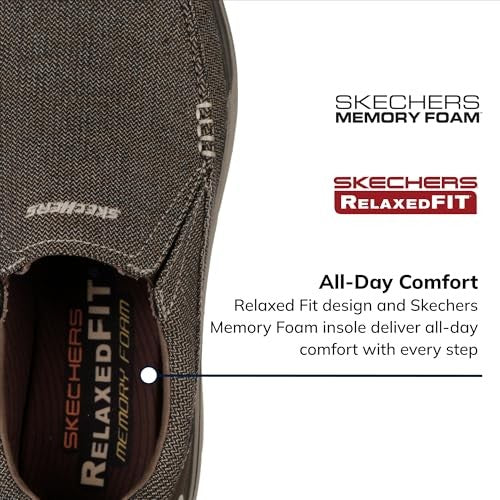 Skechers mens Expected Avillo Moccasin, Dark Brown, 10.5 US
