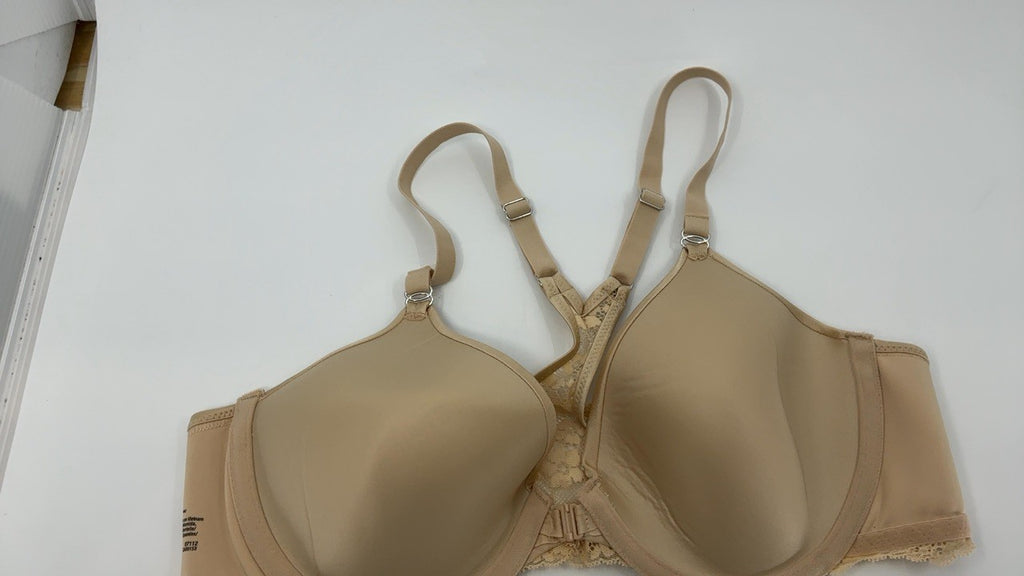 36B Maidenform Racerback Bra, Lightly Lined, Floral Lace, Latte Lift