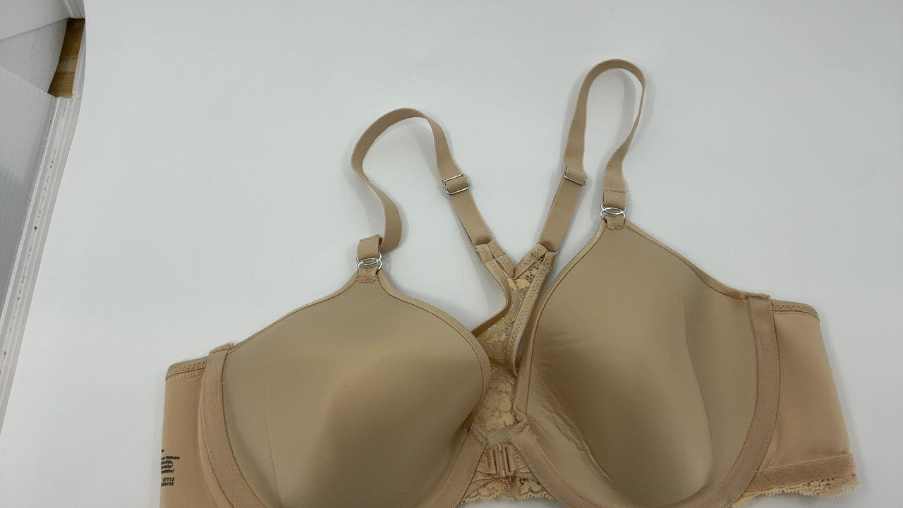 36B Maidenform Racerback Bra, Lightly Lined, Floral Lace, Latte Lift