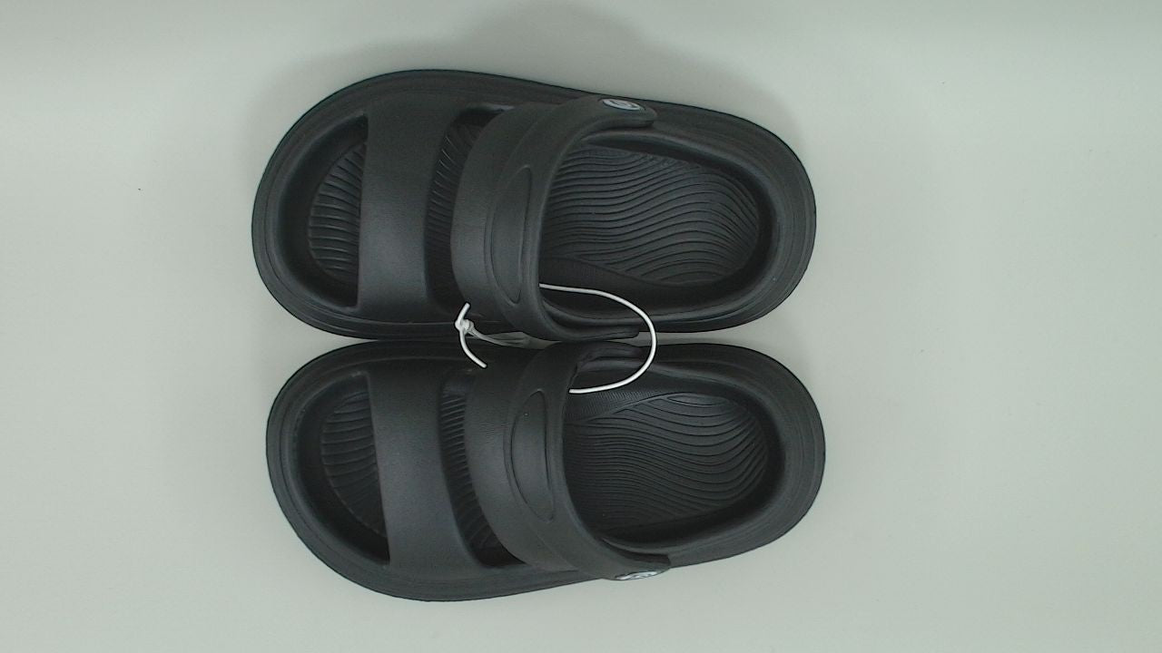 Axcone Kids Comfort Clogs Slippers Boys Girls Slides Shoes, Black-24/25