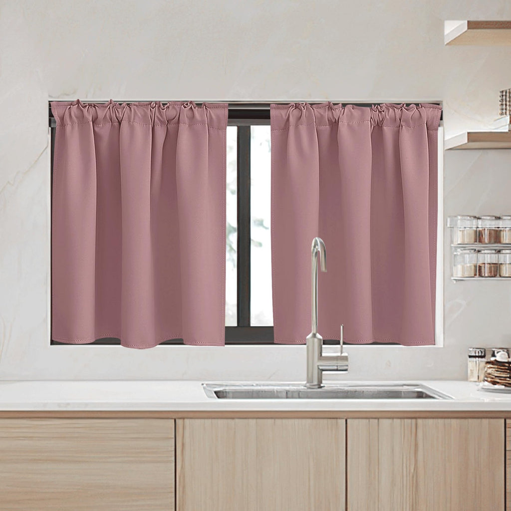 34x30 in Blackout Curtains, 2 Panels, Wild Rose, Insulating Drapes