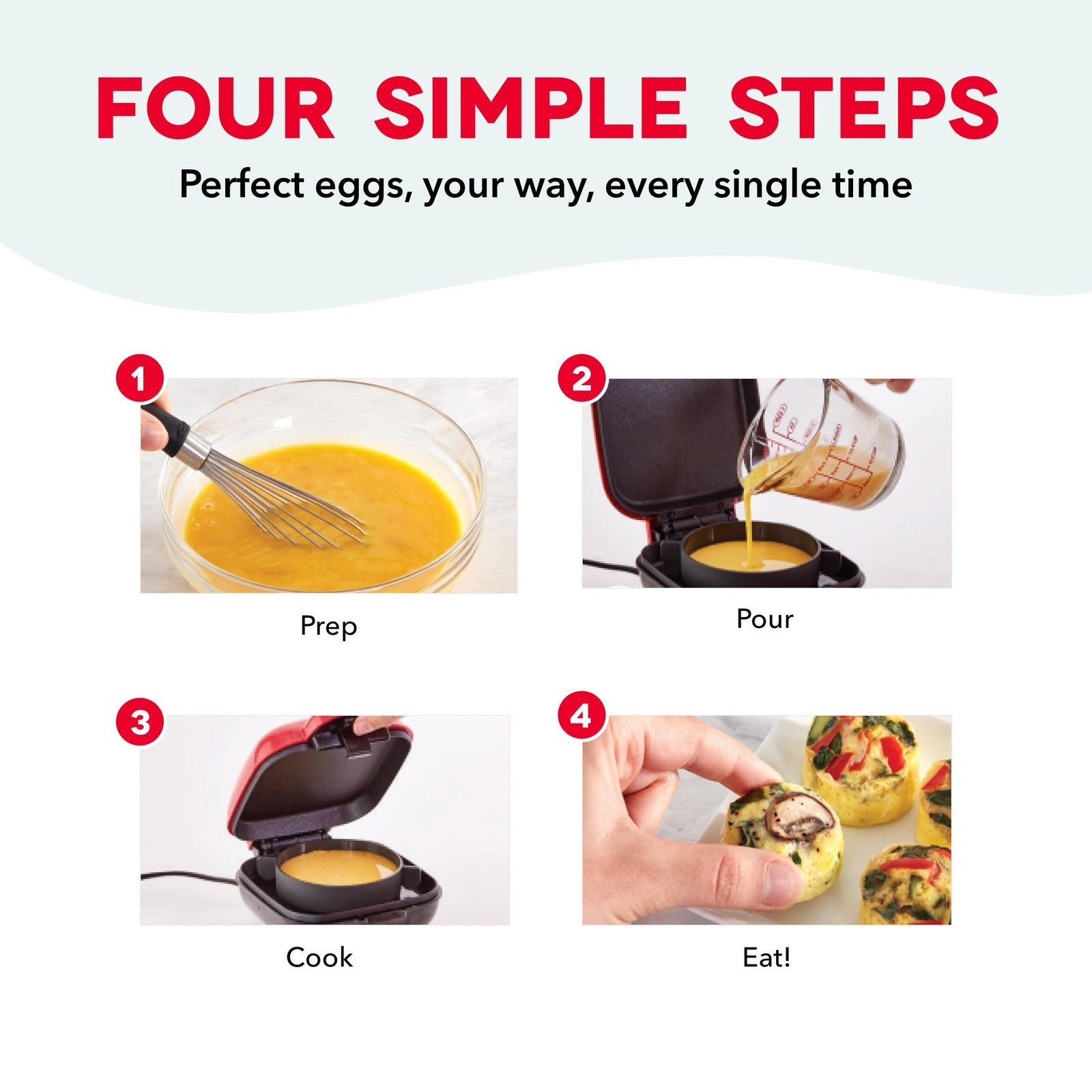 Sous Vide Egg Bite Maker w/ Silicone Molds, Keto & Paleo Friendly - Aqua