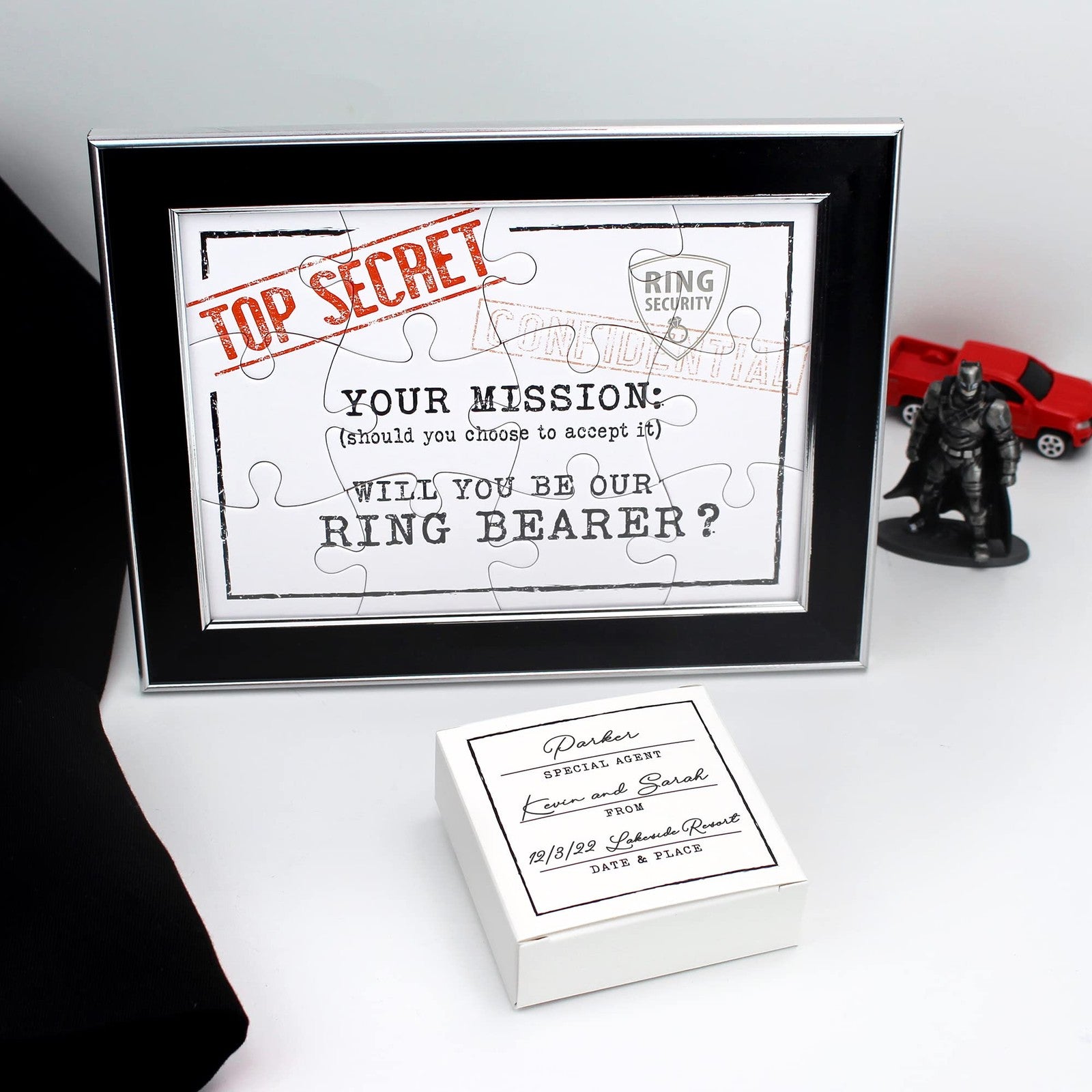 Ring Bearer Puzzle Gift, Will You Be Our Ring Bearer, White