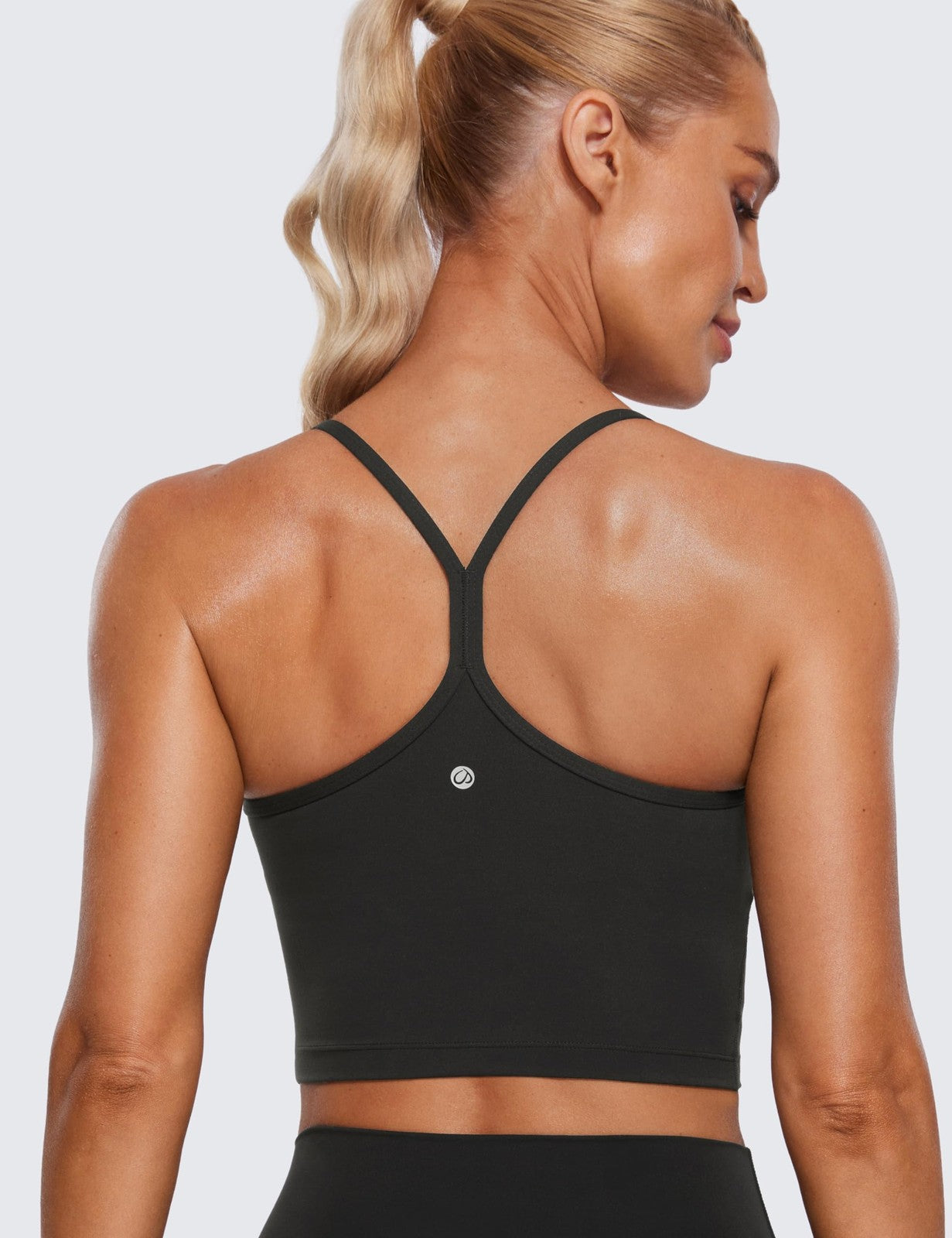 Butterluxe Y Back Sports Bra Black Small Spaghetti Straps Racerback