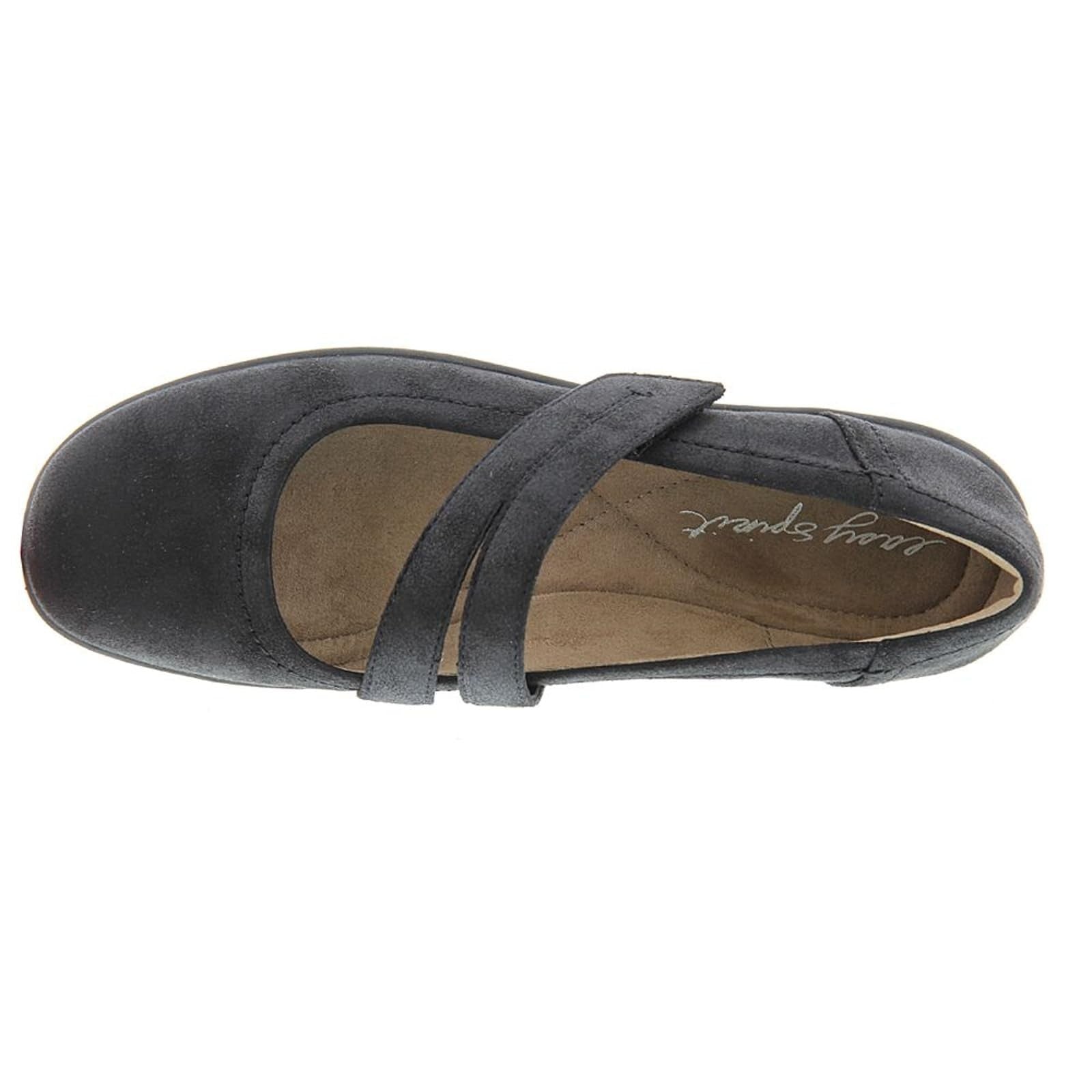 Easy Spirit Women's Aranza Mary Jane Flat, Black, 10 Wide