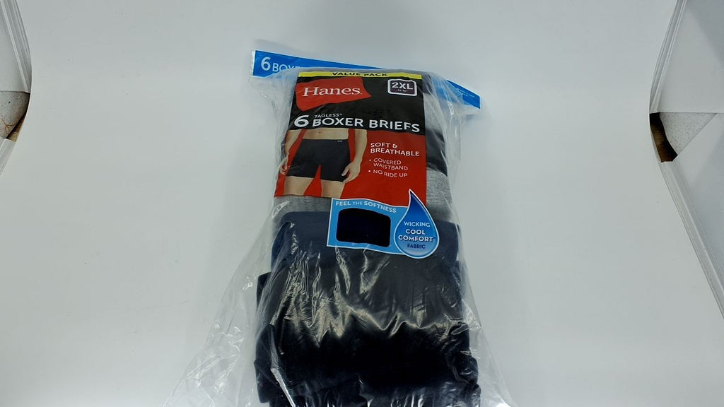 Hanes Men's Tagless Boxer Briefs, 6 Pack