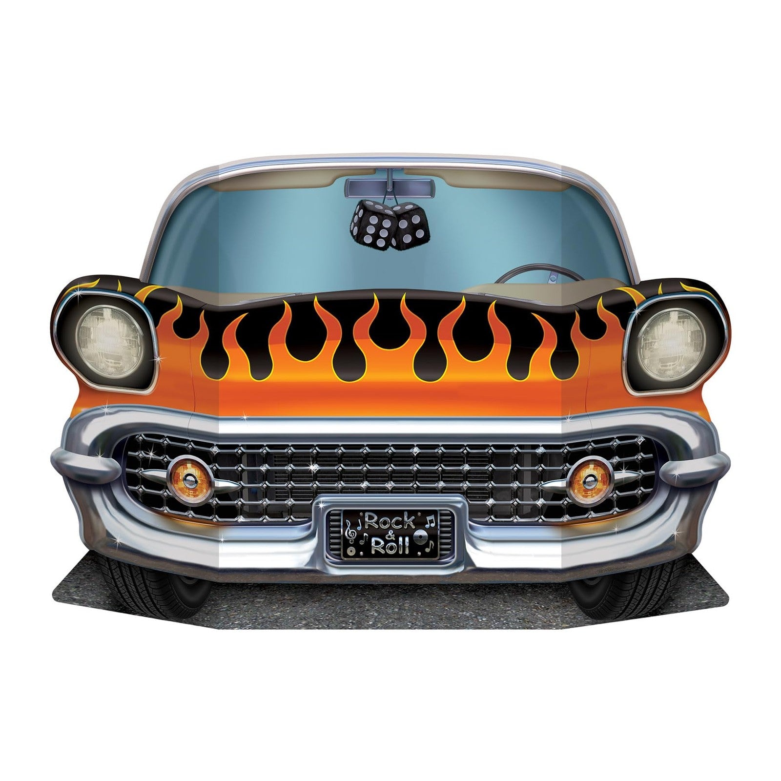 1950's Hot Rod Photo Prop 25x37 For 50's Theme Party Decor