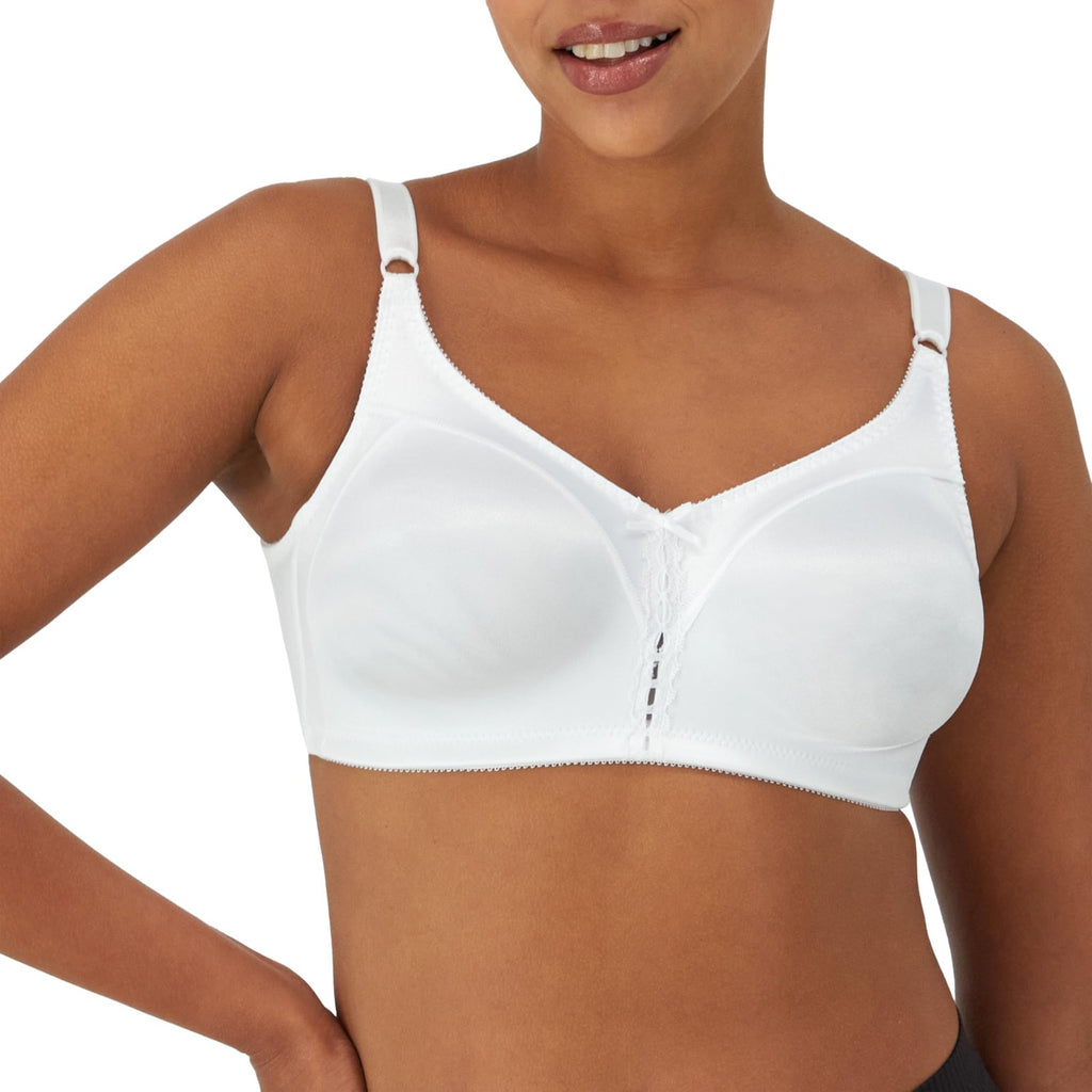 Bali Women's Double Support Wire-Free Bra, White, 38D