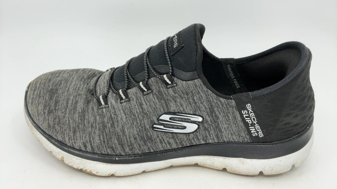 Skechers Women's Vegan Slip-Ins, Memory Foam, Black White, Size 8.5W